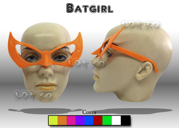 Óculos de festa batgirl